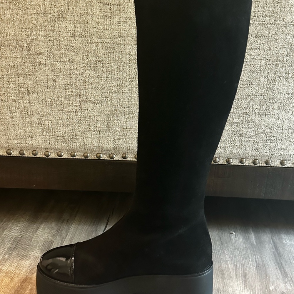 Giuseppe Zanotti Black Over the Knee Boots Elegant Style - Picture 1 of 4